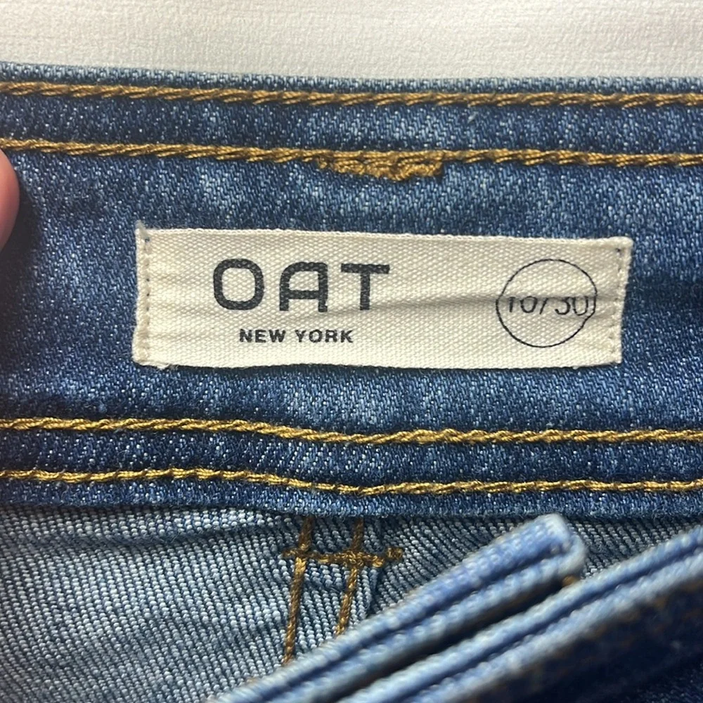 OAT NEW YORK High Rise Wide Leg Raw Hem Jeans- 30 - Picture 3 of 5